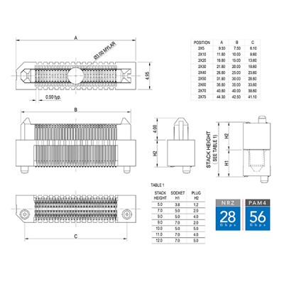 0.50mm Pitch Rugged High Speed BTB MALE' />