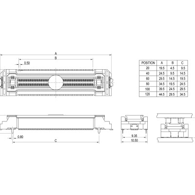 0.5mm Pitch Board-to-Board Floating Female' />