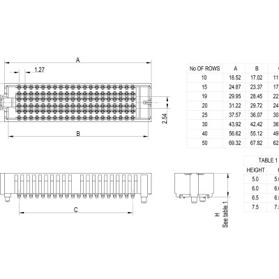 1.27mm Pitch High Speed BTB FEMALE' />