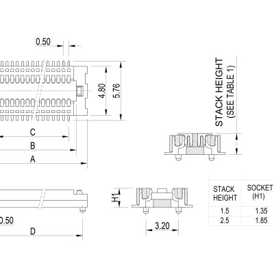 0.50mm Pitch Board to Board Female' />