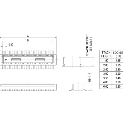 0.40mm Pitch Board to Board Male' />