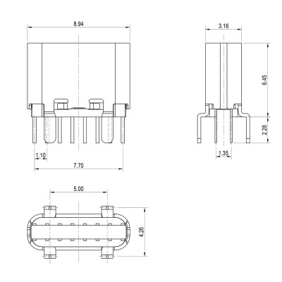 Type C Receptacle Vertical 16Pin H 6.50mm' />